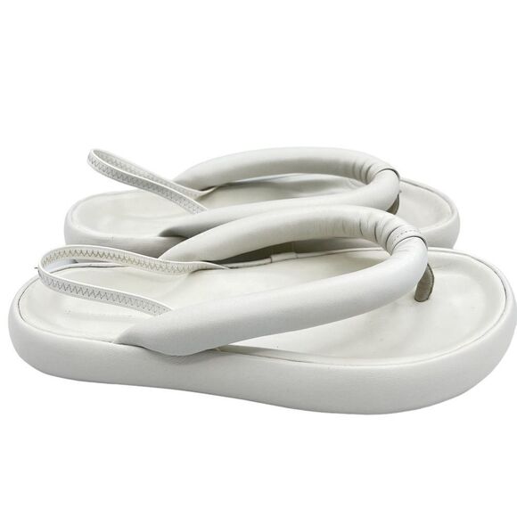 Isabel Marant Orene Leather Flatform Sandals White Size 10 - Picture 7 of 15